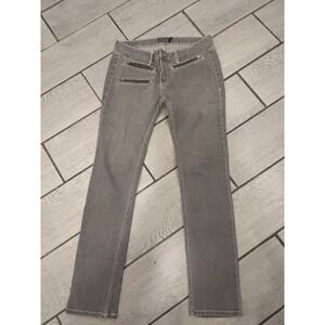 KILL CITY Grey Zipper Detail Skinny Jeans Size 31